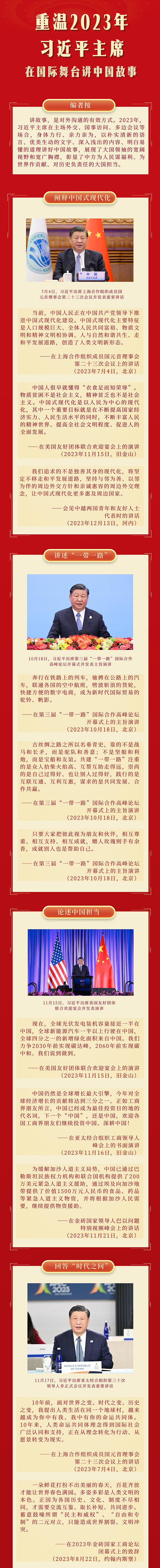 重溫2023年習(xí)近平主席在國際舞臺(tái)講中國故事