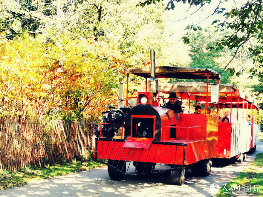 高地公園的無軌小火車 。于世文 攝       