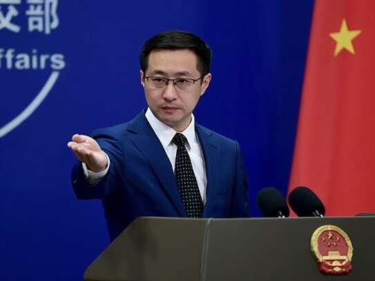 外交部發(fā)言人林劍。圖片來(lái)自外交部